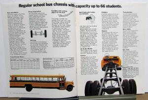 1972 Chevrolet Trucks Dealer Sales Brochure School Bus Chassis Features Specs