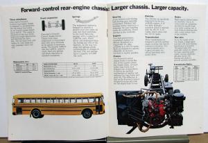 1972 Chevrolet Trucks Dealer Sales Brochure School Bus Chassis Features Specs