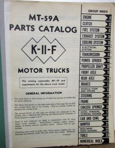 1941 1942 1945 1946 1947 1948 1949 International Parts Catalog K-11-F KB-11-F