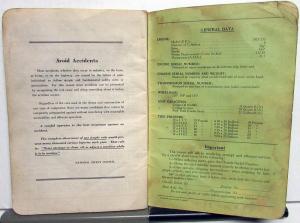 1937 1938 1939 International Truck D-30 & DS-30 Instruction Book & Parts List