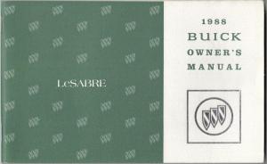 1988 Buick LeSabre Owners Operators Manual Original