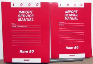 1990 Dodge Ram 50 Truck Dealer Service Shop Repair Manual Set Pickup