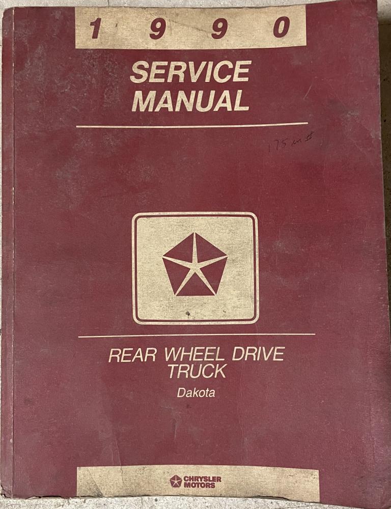 1990 Dodge Dakota Truck Dealer Service Shop Repair Manual Rear Wheel Drive