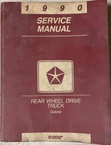 1990 Dodge Dakota Truck Dealer Service Shop Repair Manual Rear Wheel Drive