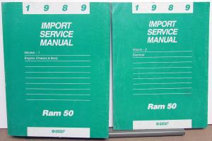 1989 Dodge Ram 50 Truck Dealer Service Shop Repair Manual Set Pickup