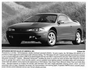 1996 Mitsubishi Eclipse GS Press Photo 0055