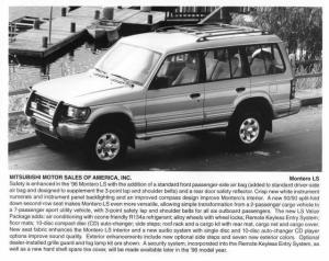 1996 Mitsubishi Montero LS Press Photo 0061