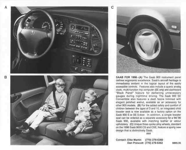 1996 Saab Features Press Photo 0065