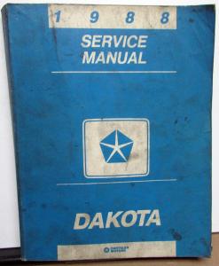 1988 Dodge Dakota Truck Dealer Service Shop Repair Manual 2 WD & 4 WD Pickup