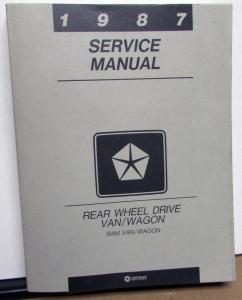 1987 Dodge Ram Van Wagon Dealer Service Shop Repair Manual Rear Wheel Drive
