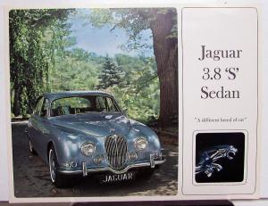 1962 Jaguar 3.8 S Sedan Sales Brochure Original