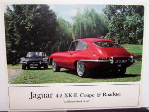 1962 4.2 XK-E Coupe and XKE Roadster Sales Brochure Spec Sheet Original