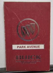 1991 Buick Park Avenue Owners Operators Manual Original