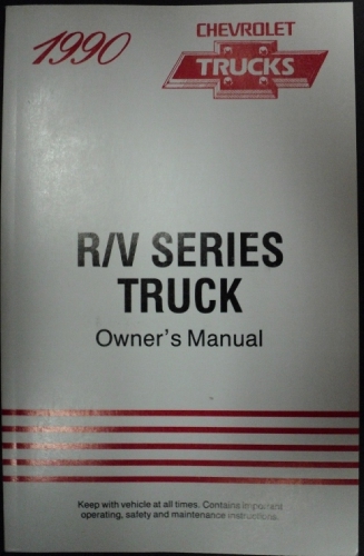 1990 Chevrolet Truck R V Series Owners Manual Crew Cab Utility Blazer Suburban