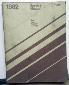 1982 Dodge Ram Van Wagon Voyager Dealer Service Shop Repair Manual B150-350