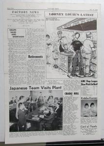 1958 GMC Factory News Annual Picnic Walled Lake Park Vol 29 No 10 Issue Original