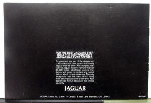 1983 Jaguar XJ6 XJS Vanden Plas Sales Brochure Original