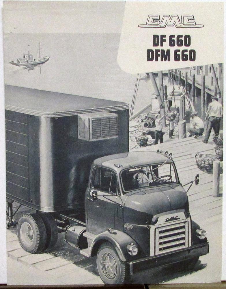 1956 GMC 660 DF & DFM Trucks 4-71 Diesel Engine Sales Brochure Folder Original