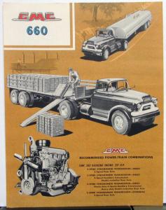 1958 GMC 660 Truck 503 Gas Engine Data Sheet Sales Brochure Original