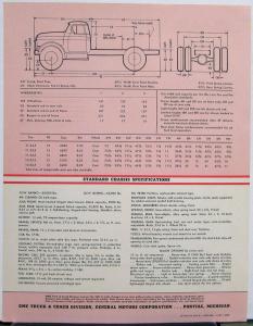 1958 GMC 660 Truck 503 Gas Engine Data Sheet Sales Brochure Original