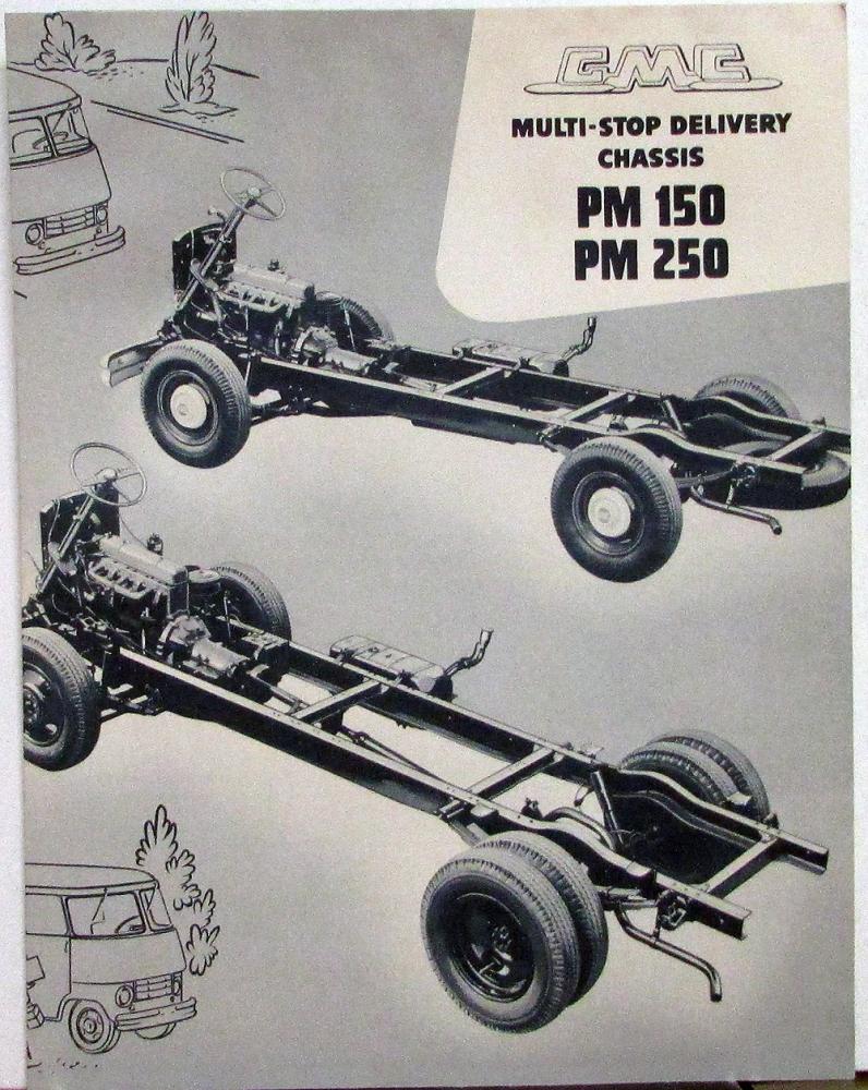 1956 GMC PM 150 & 250 Multi Stop Delivery Chassis Truck Sales Folder Original
