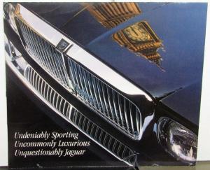 1989 Jaguar XJ6 Sales Brochure Attached Postcard Mailer Original