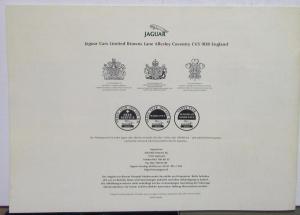 1999 Jaguar Daimler Range UK Version Sales Brochure Original