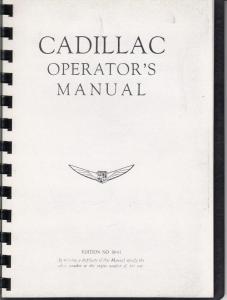 1936 Cadillac Owners Operators Manual REPRODUCTION