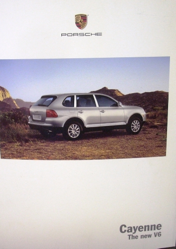 2004 Porsche Dealer Sales Brochure Cayenne The New V6 Paint Chips