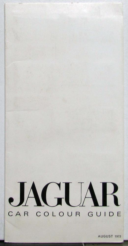 1974 Jaguar Car Colour Guide Paint Chips original