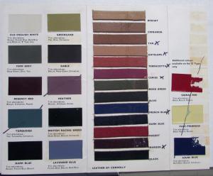 1974 Jaguar Car Colour Guide Paint Chips original
