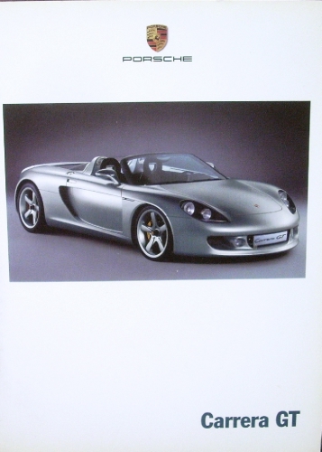 2000 Porsche Sales Brochure Carrera GT Prototype German & English Text Rare