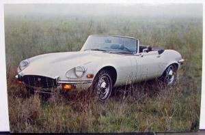 1971 Jaguar Series III V12 E type Convertible Post Card Original