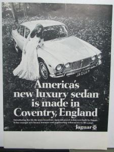 1969 Jaguar XJ XKE Series II Sedan Roadster Coupe Sales Sheet Original