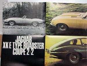 1968 Jaguar E Type Sales Brochure Poster Orignial