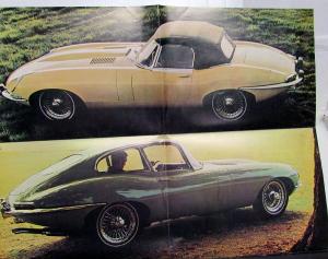 1968 Jaguar E Type Sales Brochure Poster Orignial