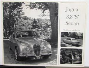 1967 Jaguar 3.8 S Sedan Sales Sheet Original