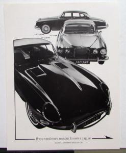 1967 Jaguar 3.8 S 4.2  Sedan XKE Coupe Sales Sheet Original