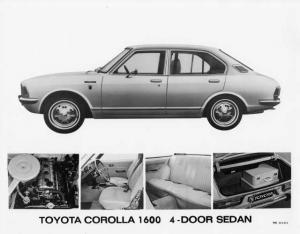 1971 Toyota Corolla 1600 4 Door Sedan Press Photo 0048