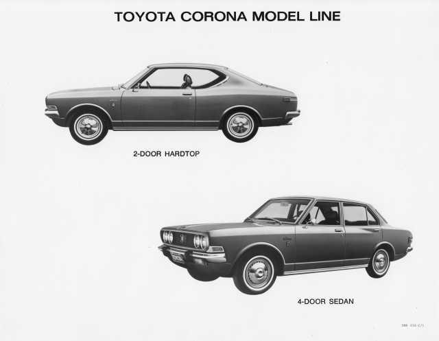 1971 Toyota Corona 2-Door Hardtop and 4-Door Sedan Press Photo 0050