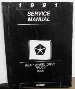 1991 Dodge Dakota Truck Dealer Service Shop Repair Manual Rear Wheel Drive