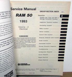 1993 Dodge Ram 50 Truck Dealer Service Shop Repair Manual Set Pickup