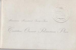 1962 Cadillac Owners Protection Plan Series 62 Sixty-Special Fleetwood DeVille