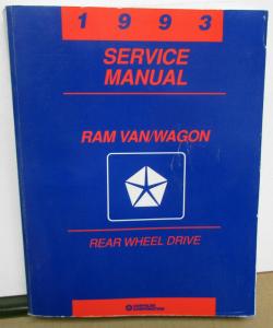 1993 Dodge Ram Van Wagon Dealer Service Shop Repair Manual Rear Wheel Drive