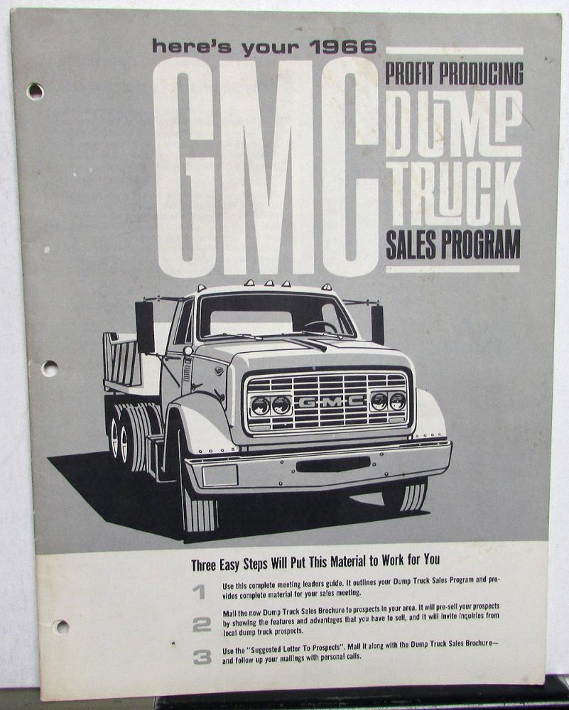 1966 GMC Dump Truck Sales Program Meeting Leaders Guide Dealer Only Item Orig