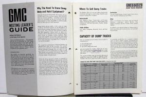 1966 GMC Dump Truck Sales Program Meeting Leaders Guide Dealer Only Item Orig