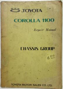 1968 1969 Toyota Corolla 1100 Chassis Group Service Shop Repair Manual