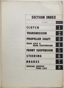 1968 1969 Toyota Corolla 1100 Chassis Group Service Shop Repair Manual