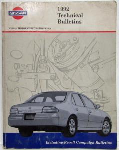 1992 Nissan Technical Bulletins Manual Including Recalls