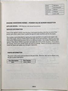 1992 Nissan Technical Bulletins Manual Including Recalls